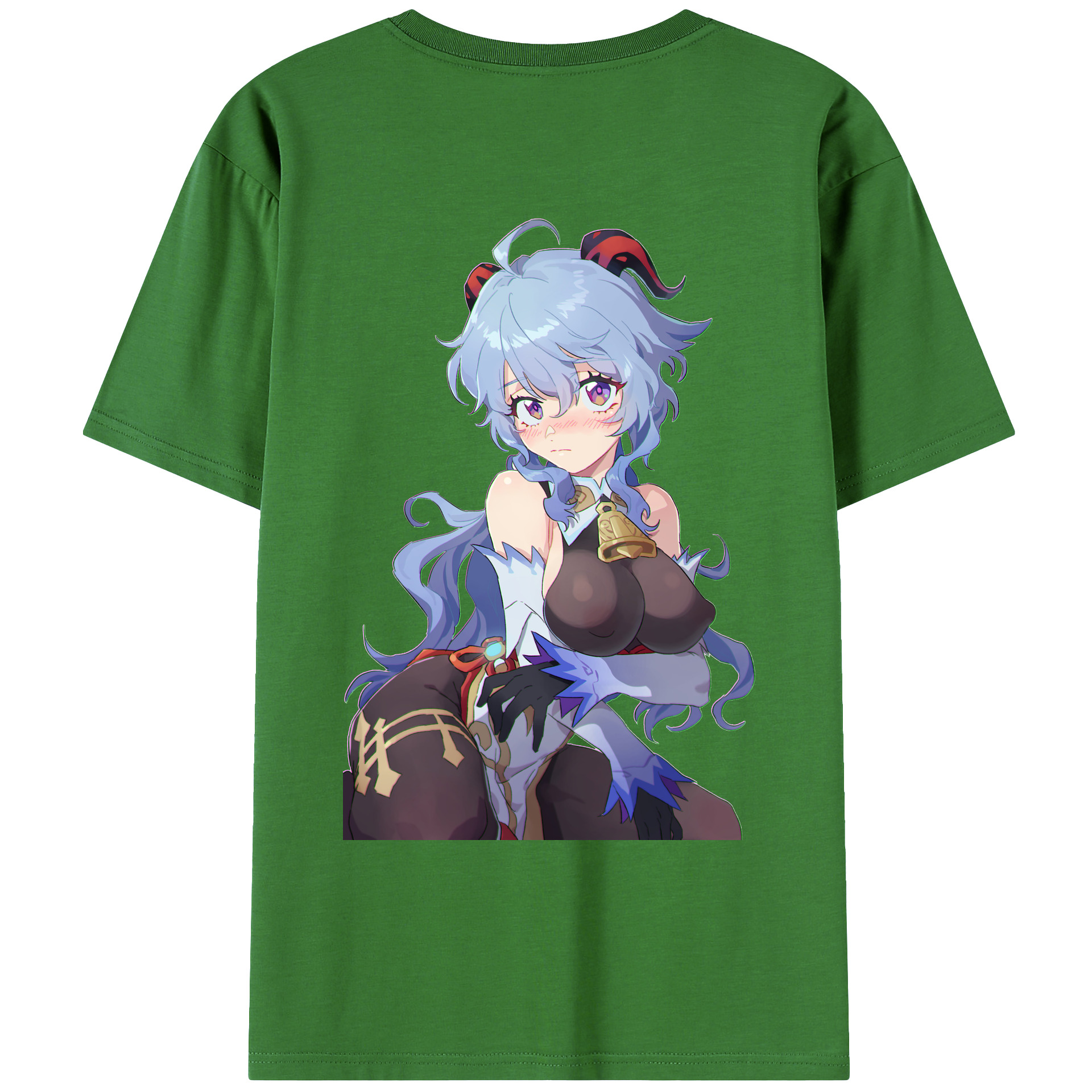 げんし神 甘雨 かんう genshin Ganyu レディース半袖Tシャツ(バックプリント)